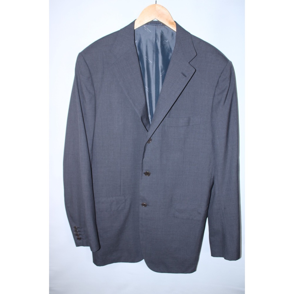 Kiton Men's Size IT 54/US 44 Gray Wool Formal Business Suit Jacket